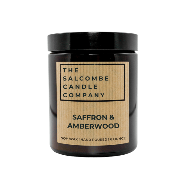 Saffron & Amberwood Candle (6oz) - The Salcombe Candle Company