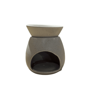 Grey Wax Melt Burner with Dish - The Salcombe Candle Company
