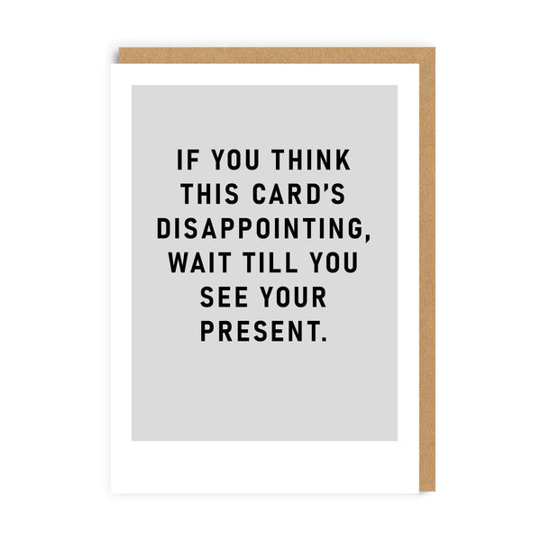 If You Think This Card's Disappointing Greeting Card - The Salcombe Candle Company