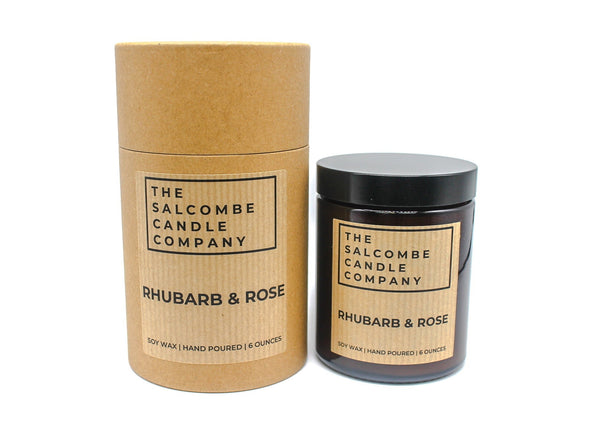 Rhubarb & Rose Candle (6oz) - The Salcombe Candle Company