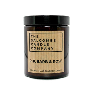 Rhubarb & Rose Candle (6oz) - The Salcombe Candle Company